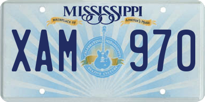 MS license plate XAM970