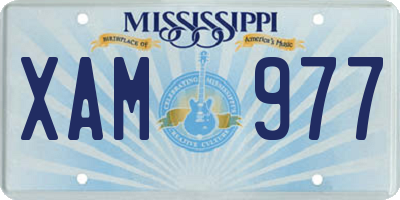 MS license plate XAM977
