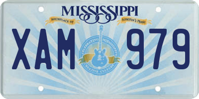 MS license plate XAM979