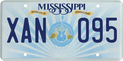 MS license plate XAN095