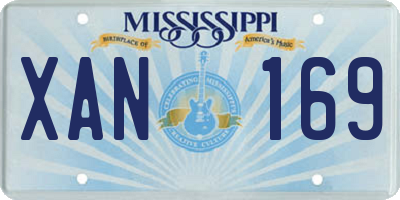 MS license plate XAN169