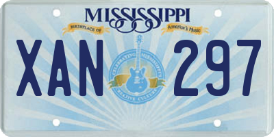 MS license plate XAN297