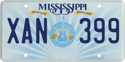 MS license plate XAN399