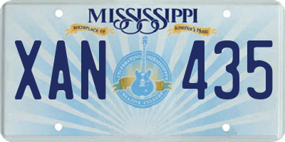 MS license plate XAN435