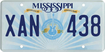 MS license plate XAN438