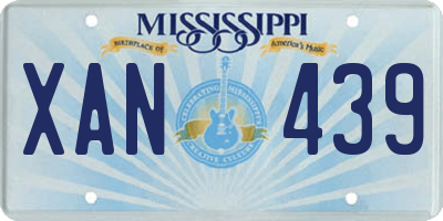 MS license plate XAN439