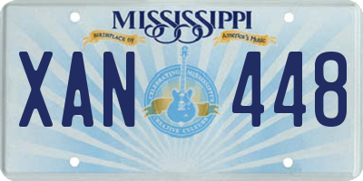 MS license plate XAN448