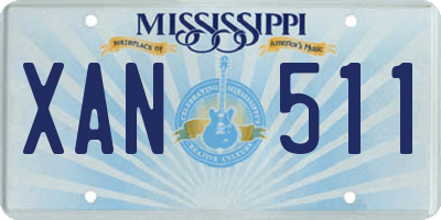 MS license plate XAN511