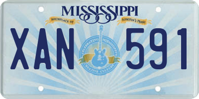 MS license plate XAN591