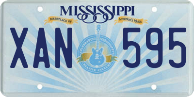 MS license plate XAN595