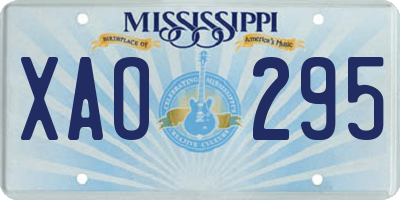 MS license plate XAO295