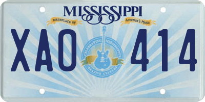 MS license plate XAO414