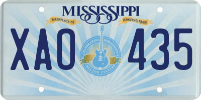 MS license plate XAO435