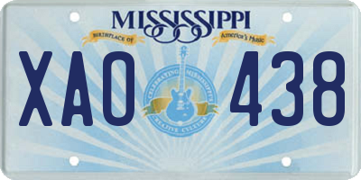 MS license plate XAO438