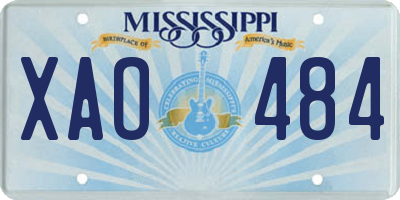 MS license plate XAO484