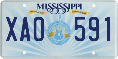 MS license plate XAO591