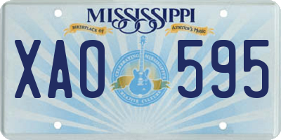 MS license plate XAO595