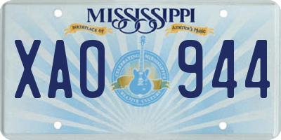 MS license plate XAO944