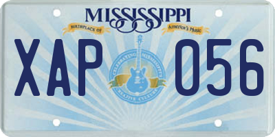 MS license plate XAP056