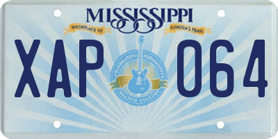 MS license plate XAP064