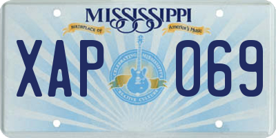 MS license plate XAP069