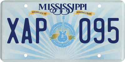 MS license plate XAP095