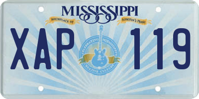 MS license plate XAP119