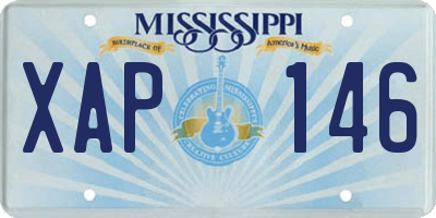 MS license plate XAP146