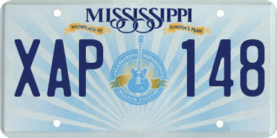 MS license plate XAP148