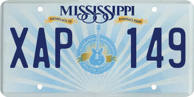 MS license plate XAP149