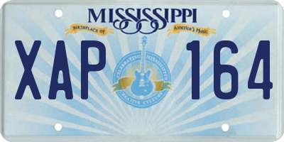 MS license plate XAP164