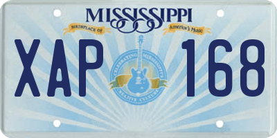 MS license plate XAP168