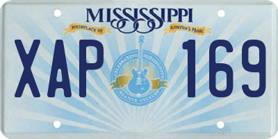 MS license plate XAP169