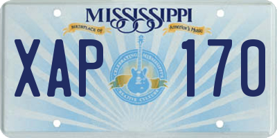 MS license plate XAP170