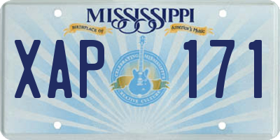 MS license plate XAP171