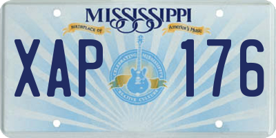 MS license plate XAP176