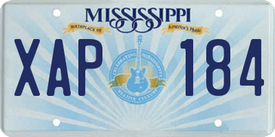 MS license plate XAP184