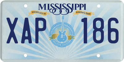 MS license plate XAP186