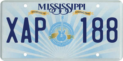 MS license plate XAP188