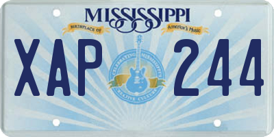 MS license plate XAP244