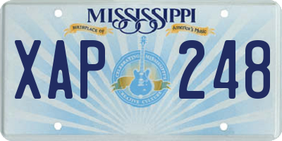 MS license plate XAP248