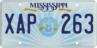MS license plate XAP263