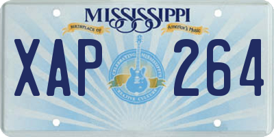 MS license plate XAP264