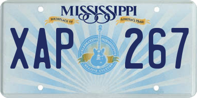 MS license plate XAP267