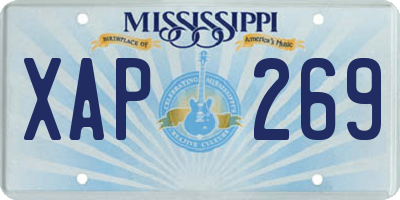 MS license plate XAP269