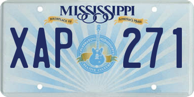 MS license plate XAP271