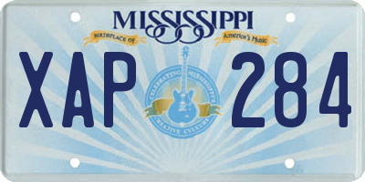 MS license plate XAP284