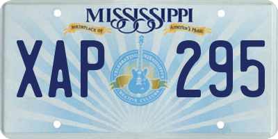 MS license plate XAP295