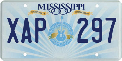 MS license plate XAP297