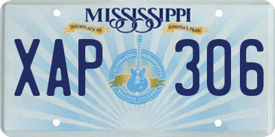 MS license plate XAP306